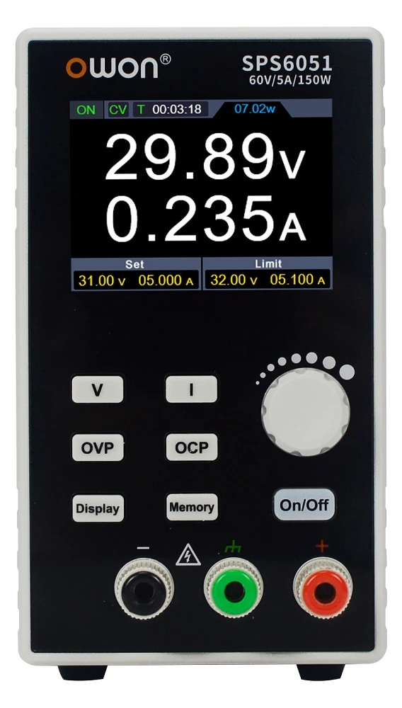 OWON SPS Fanless Single Channel Programmable DC Power Supply
